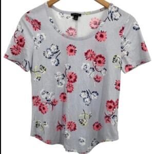 Ann Taylor Pale blue floral tee
